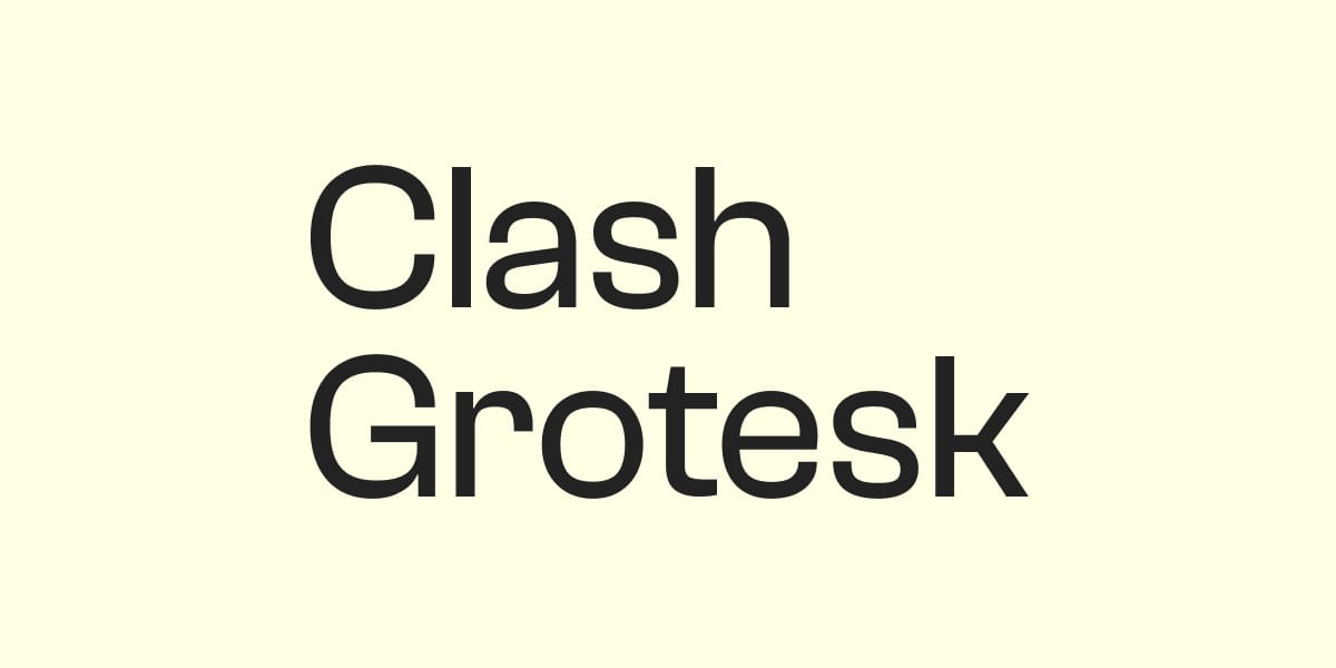 Clash Grotesk