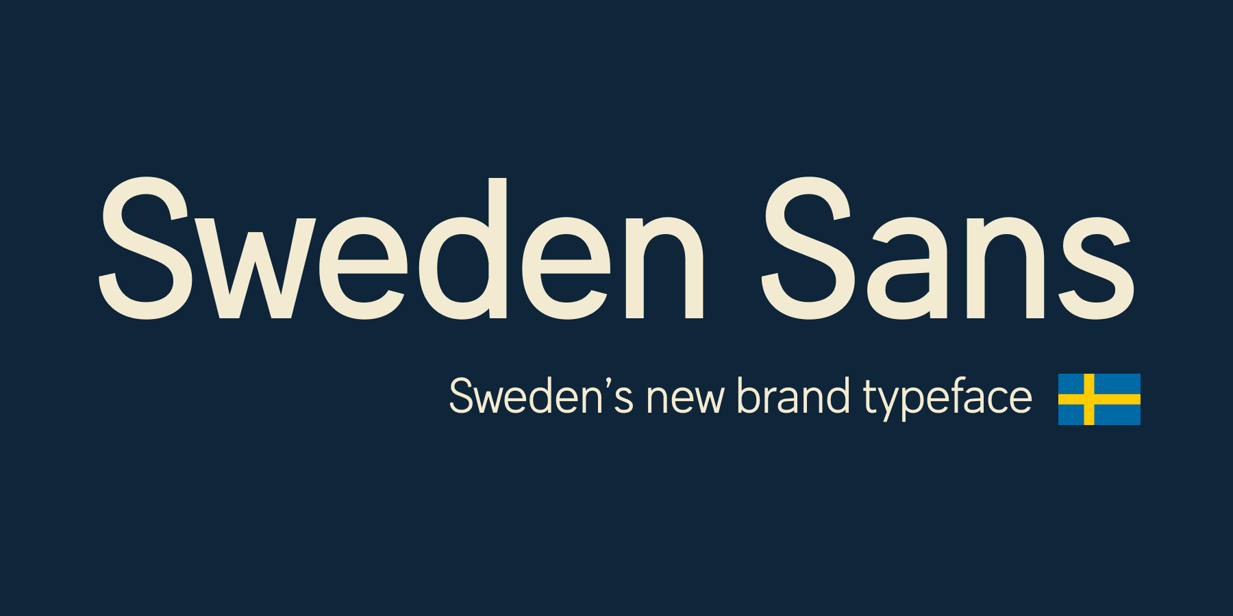 Sweden Sans — Sweden's new brand typeface